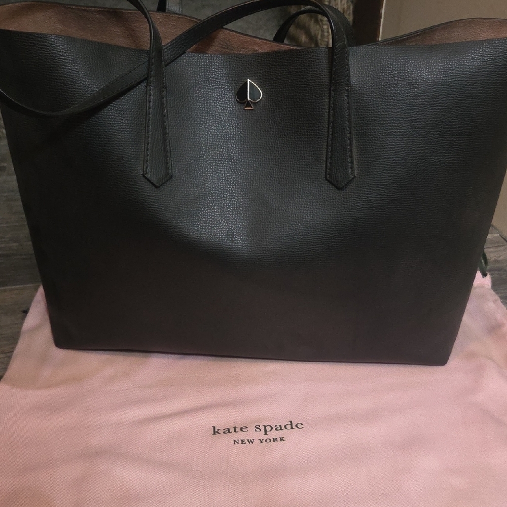 Kate Spade Black Tote with Cream Interior